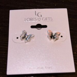 Silver Butterfly Earrings